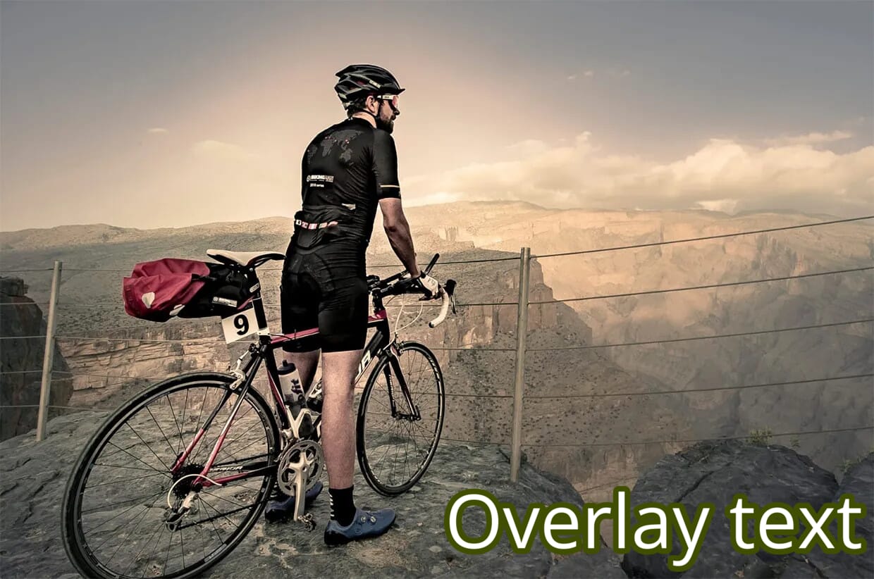 Colored 15px outline around text overlay